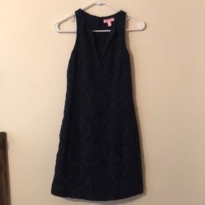 LikeNew- Lilly Pulitzer Navy Lace Dress